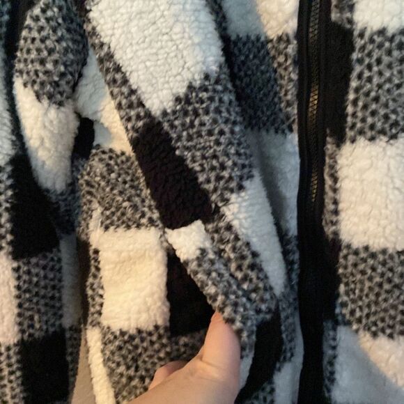 NWT New Weatherproof Plaid Faux Fur Zip Up Hoodie XXL - Picture 3 of 6